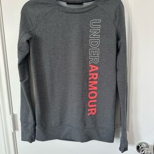 Under Armour Women's Charcoal and Red Hoodie